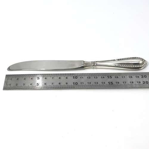 Set of Camusso silver knives with stainless steel blades - Immaculate - 752 gram - Length 21 cm