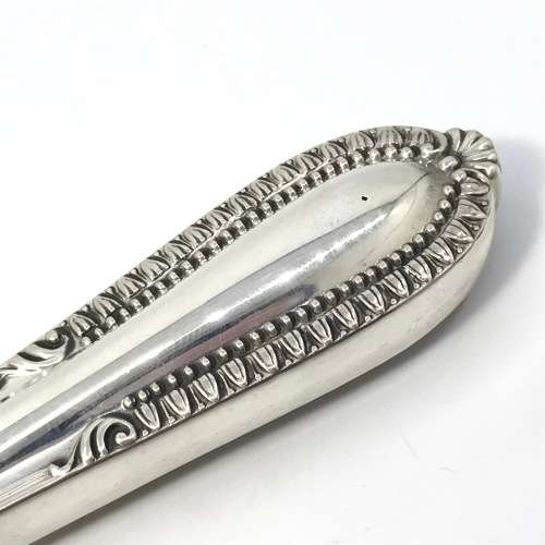 Set of 12 Camusso sterling silver knives with stainless steel blades - Immaculate 995 gram
