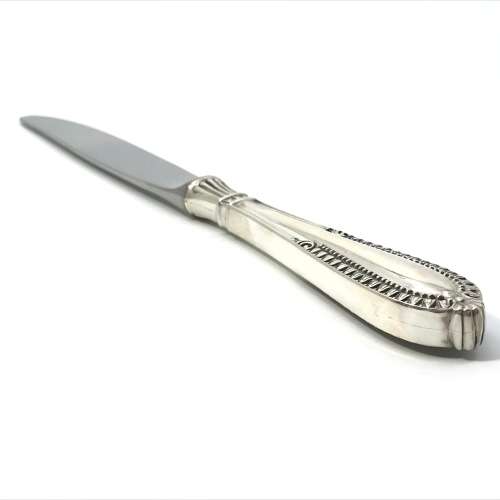 Set of 12 Camusso sterling silver knives with stainless steel blades - Immaculate 995 gram