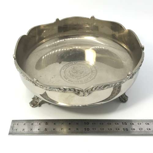 Bowl presented by Pakistan Prime minister to Bob Woolmer plus his personal rubber stamp reading Bob