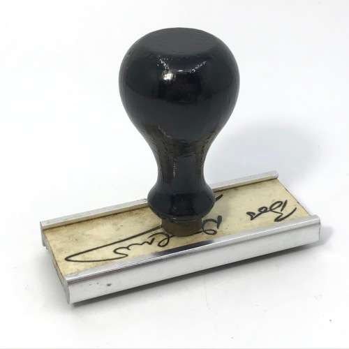 Bowl presented by Pakistan Prime minister to Bob Woolmer plus his personal rubber stamp reading Bob