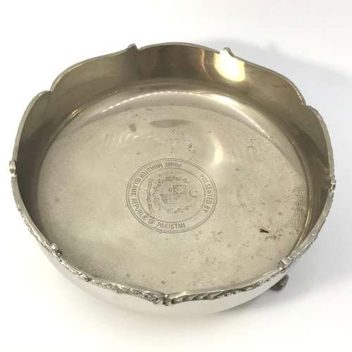 Bowl presented by Pakistan Prime minister to Bob Woolmer plus his personal rubber stamp reading Bob
