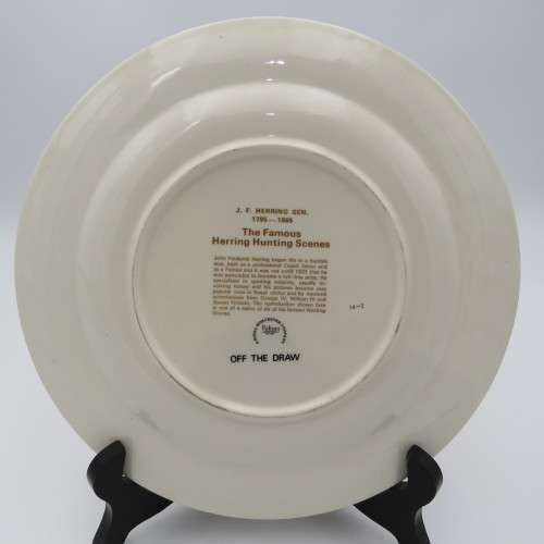 Royal Worcester The Famous Herring Hunting Scenes `Off the draw` display plate - Stand not included