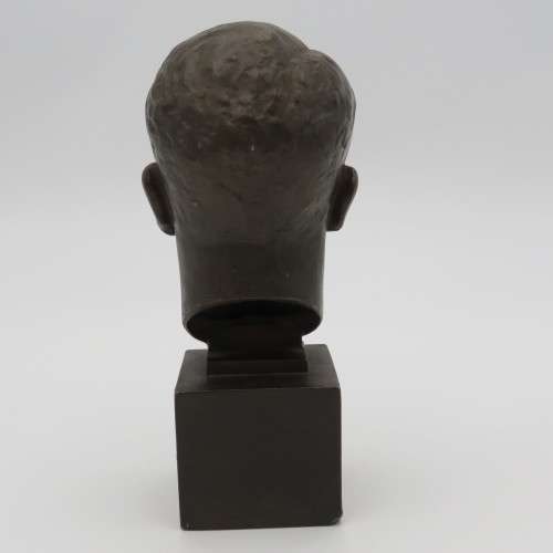 Bronze Adolf Hitler desk bust sculpture by H.M. Ley - 17 cm High
