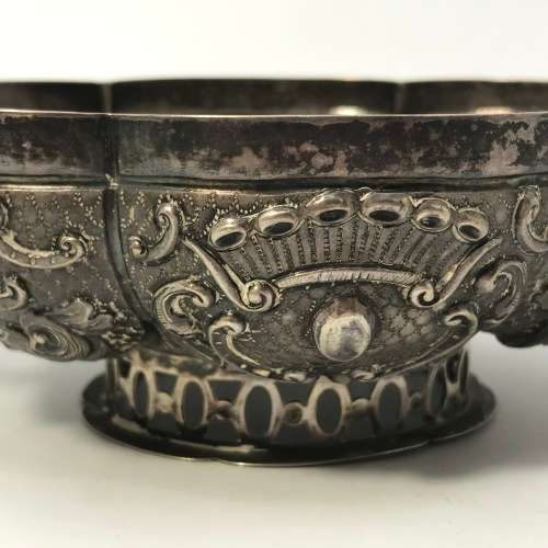Antique Dutch Silver brandy bowl made by Pier van der Woude-hallmarked with coat of arms handles