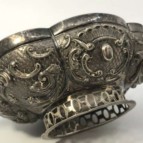 Antique Dutch Silver brandy bowl made by Pier van der Woude-hallmarked with coat of arms handles