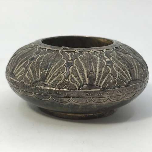 Malaysian silver ashtray and miniature mug