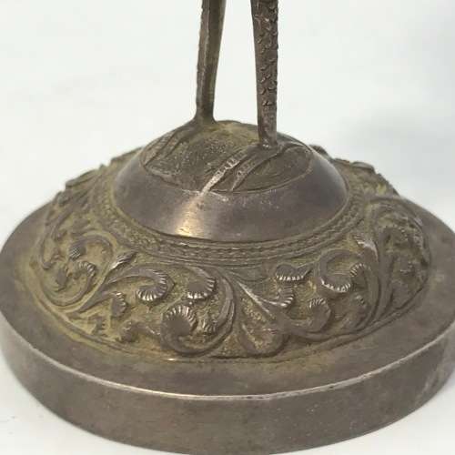 Vintage Silver peacock napkin holder - scans 80% silver - weighs 45.1 grams