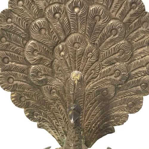 Vintage Silver peacock napkin holder - scans 80% silver - weighs 45.1 grams