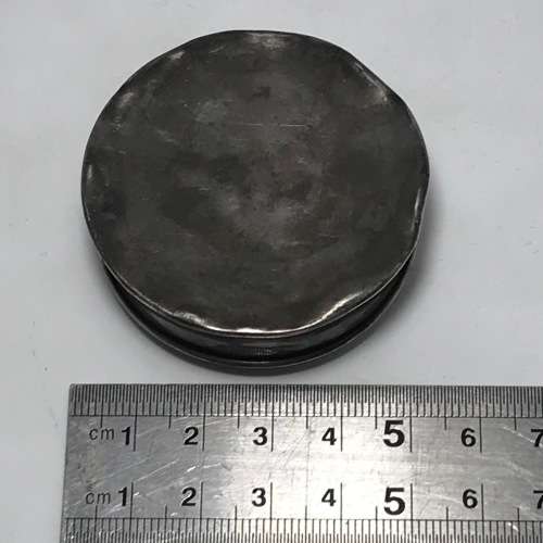 Scottish Hallmarked silver snuff box with Scots Guard emblem on tortoise lid - Birmingham