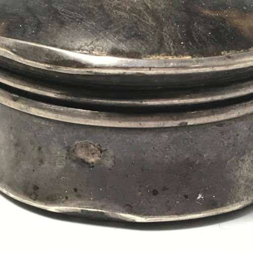 Scottish Hallmarked silver snuff box with Scots Guard emblem on tortoise lid - Birmingham