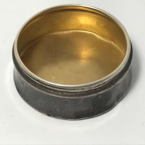 Scottish Hallmarked silver snuff box with Scots Guard emblem on tortoise lid - Birmingham