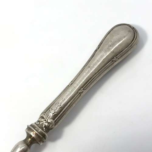 Beautiful fruit fork with British hallmarked silver handle
