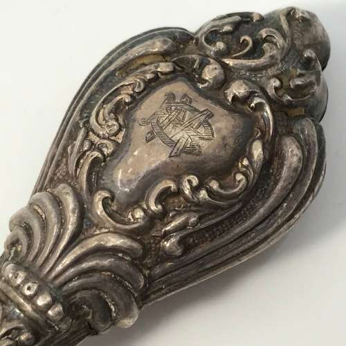 Antique Silver bootlace puller - hallmarked - Birmingham - front part is steel