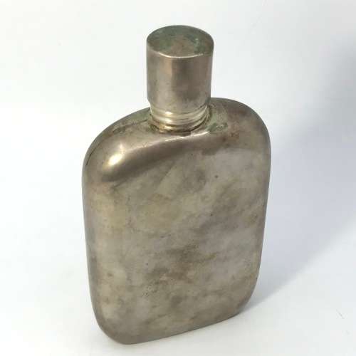 Silver Liquor bottle - Major A.R. Mackenzie one for the road for Mac from Mary Willis and Hilm