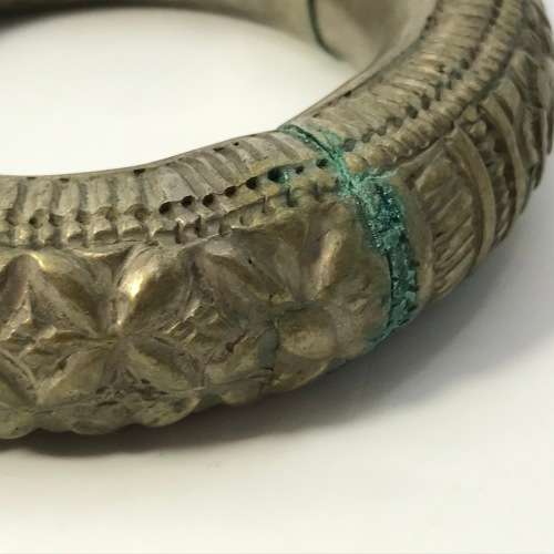 Vintage Indian silver bangle - Weighs 154 grams