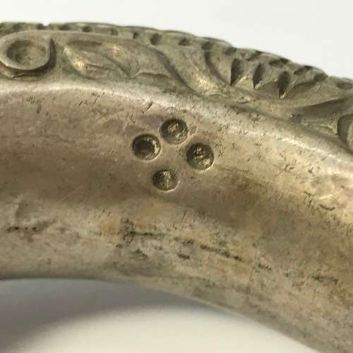 Vintage Indian silver bangle - Weighs 154 grams