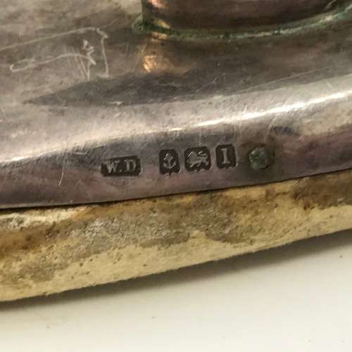 Two hallmarked silver nail polish utensils