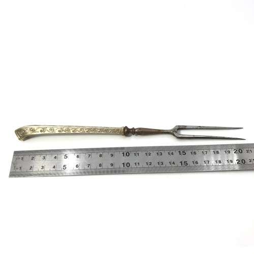 Set of 6 pickle forks with Dutch Silver handles in box