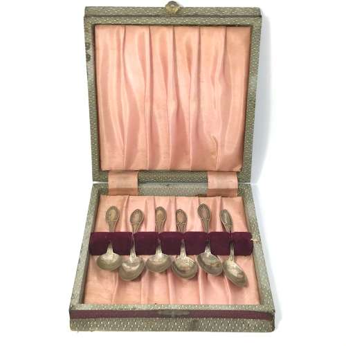 Vintage German 800 Silver set of tea spoons - weighs 50.6g