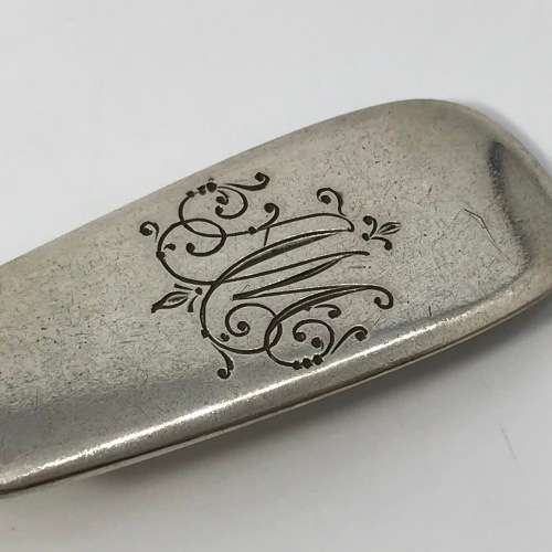 Pair of Antique Russian silver spoons - Weighs 150 g