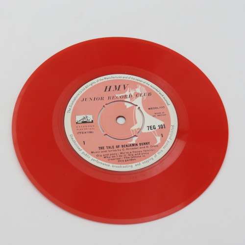 His Masters Voice Beatrix Potter The tale of Benjamin bunny by Vivien Leigh 45 rpm vinyl record