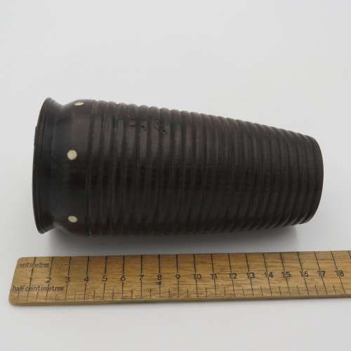 Vintage Ebony wooden vase with inlays