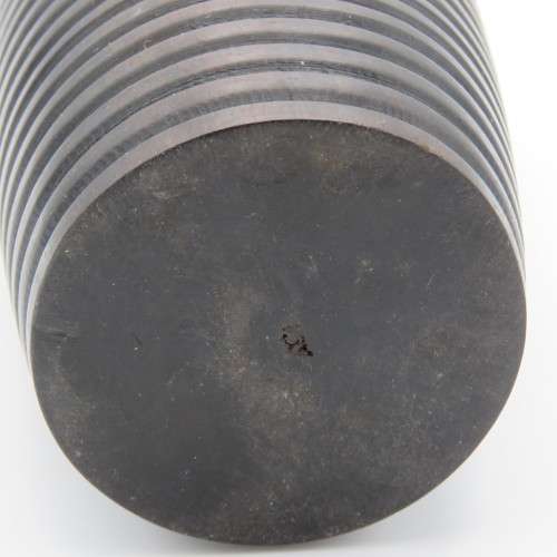 Vintage Ebony wooden vase with inlays