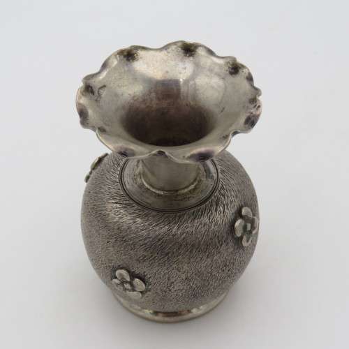 Miniature German 800 silver flower vase - Weighs 52,3 g