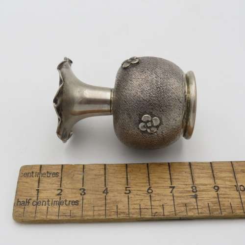 Miniature German 800 silver flower vase - Weighs 52,3 g