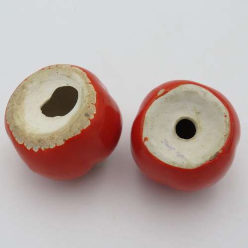Vintage Tomato shaped salt and pepper shakers