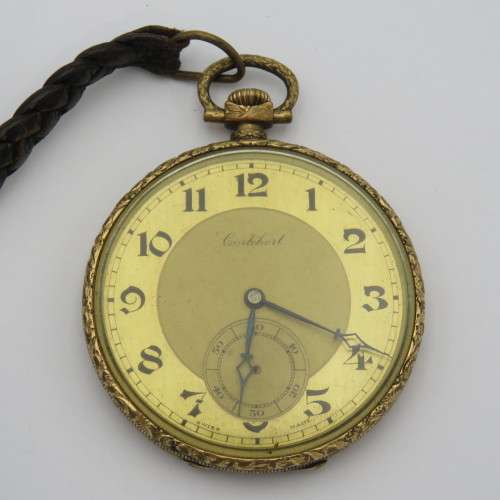 Antique Cortebert goldplated pocketwatch - Working - Missing a second hand