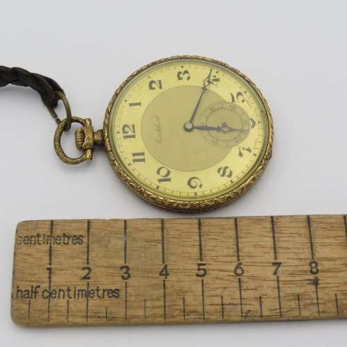 Antique Cortebert goldplated pocketwatch - Working - Missing a second hand