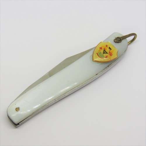 Slimline Lark pocket knife with Vredenburg Saldanha crest added