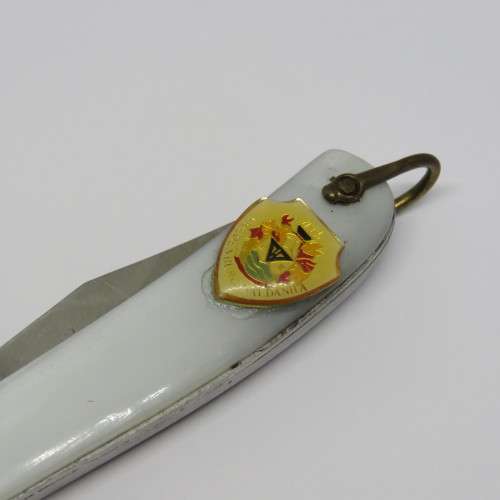 Slimline Lark pocket knife with Vredenburg Saldanha crest added