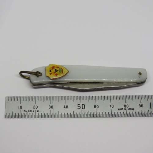 Slimline Lark pocket knife with Vredenburg Saldanha crest added