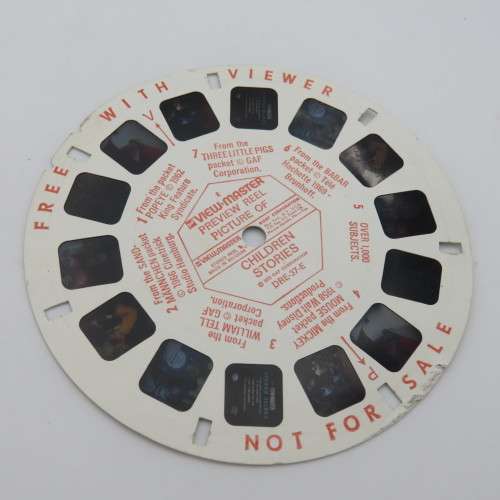 Vintage View-Master 3D viewer with original preview reel