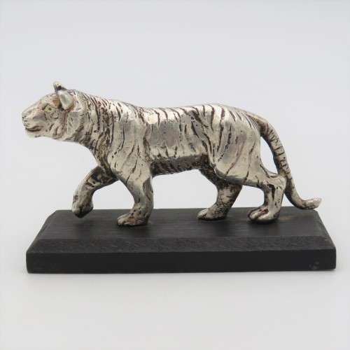 WWF Tiger Figurine - No.7 in Series of silverplated animals