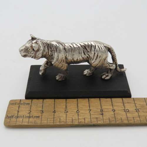WWF Tiger Figurine - No.7 in Series of silverplated animals