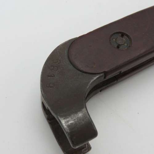 Russian 6x2 AK47 Bayonet with steel scabbard - One screw on handle missing