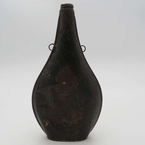 Antique Pigou, Wilks and Laurence tin gunpowder flask - No lid