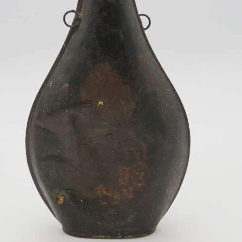 Antique Pigou, Wilks and Laurence tin gunpowder flask - No lid