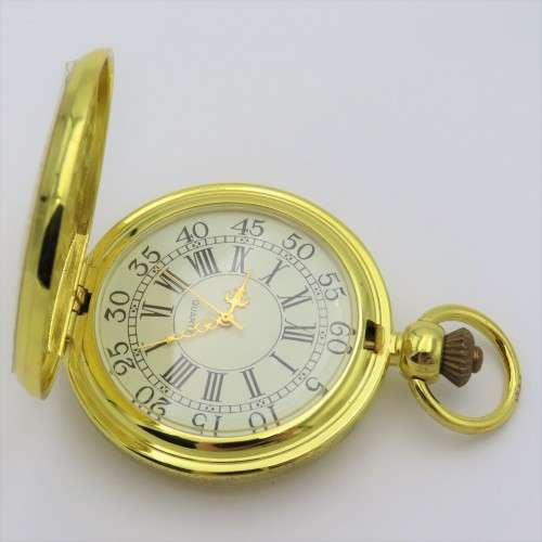 Full hunter quartz pocketwatch - Needs battery