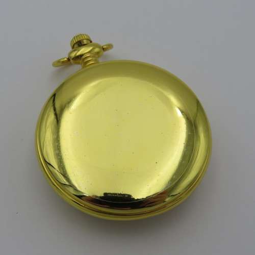 Full hunter quartz pocketwatch with Roman Musician picture - Needs battery
