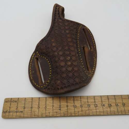 Vintage leather gun holster for revolver
