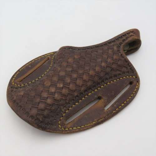 Vintage leather gun holster for revolver