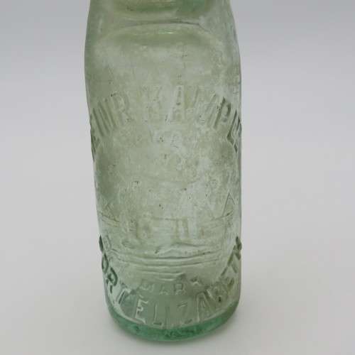 Antique Heinr Kamp Ltd, Port Elizabeth glass soda bottle with marble