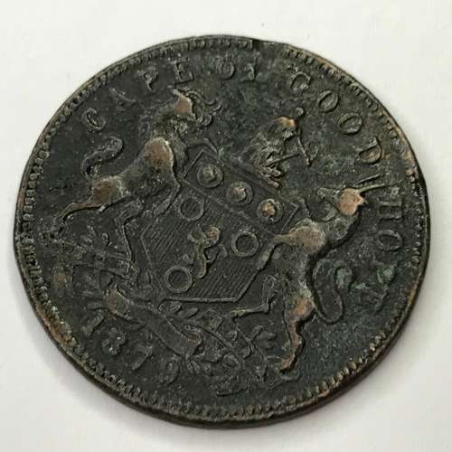 JW Irwin Cape Town Tea merchant and grocer 1879 token - well used