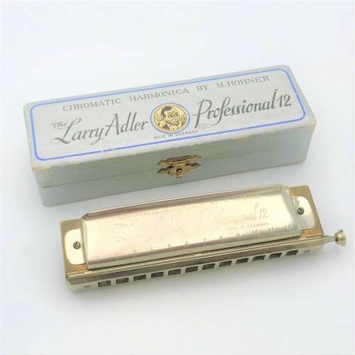 Vintage Hohner Larry Adler Professional 12 harmonica in case