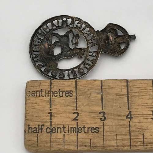 South African Constabulary officers cap badge - complete voided